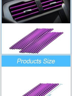 Purple Car Vent Trim Accent Strips